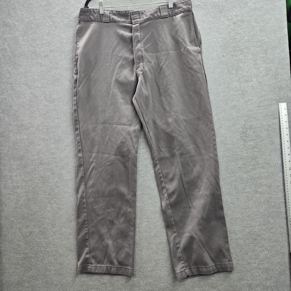 Dickies Men Pants 38X32 Gray Chino 874 Original Twill FLEX Work Pants 28" Inseam